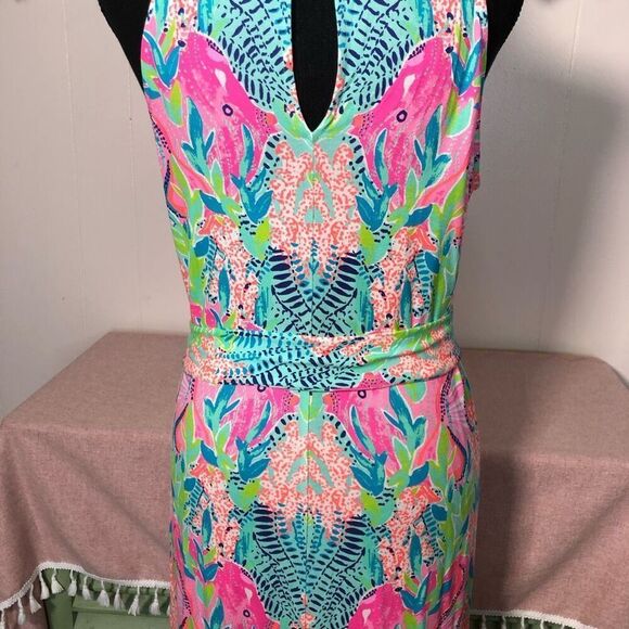 Lilly Pulitzer Womens Reflections Monterrey Long Dress Multicolor Medium - Picture 5 of 10